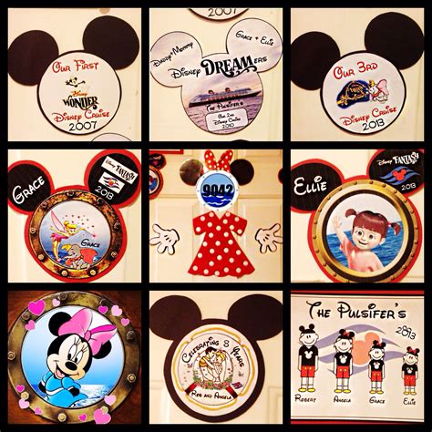 7 Free Disney Cruise Door Magnet Templates