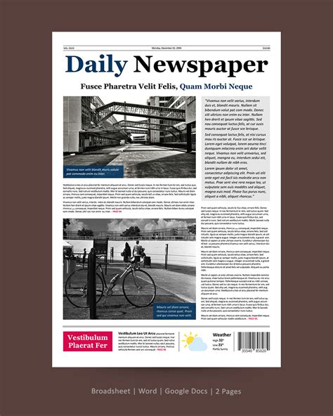 7 Free Editable Newspaper Templates