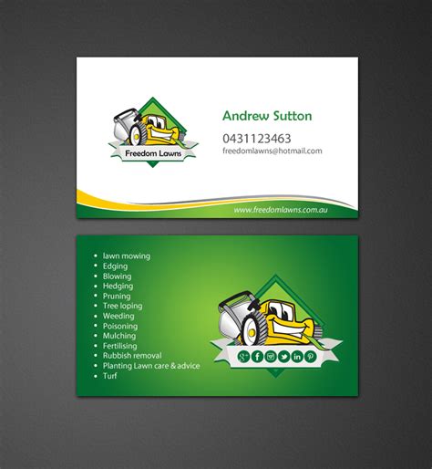 7 Free Lawn Care Business Card Templates