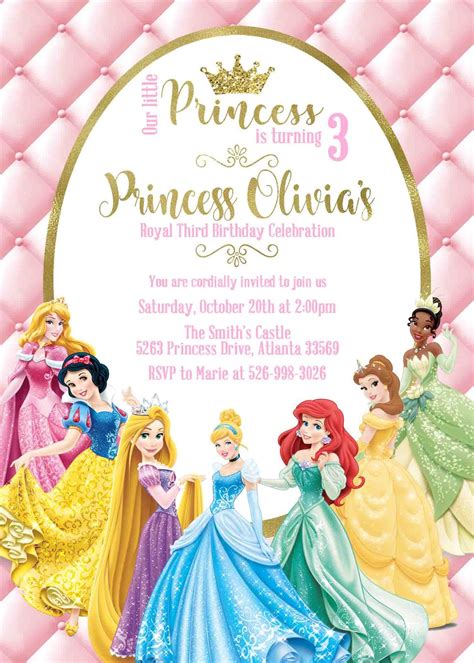 7 Free Princess Invitation Templates To Download Now