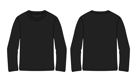 7 Long Sleeve Black Tshirt Template Design Ideas