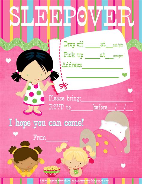 7 Sleepover Party Invite Templates Youll Love