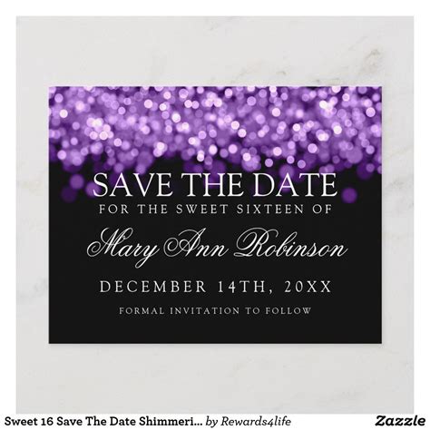 7 Sweet 16 Save The Date Template Ideas