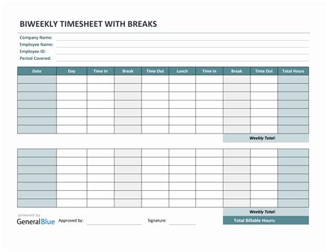 7 Ways To Master Biweekly Timesheet Template Google Sheets