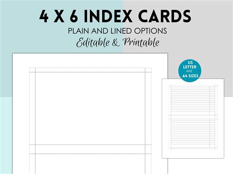 7 Ways To Use 4x6 Index Card Templates