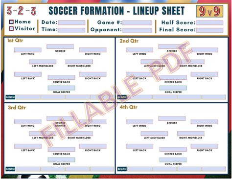 9v9 Soccer Lineup Template Strategies And Examples