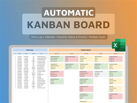 Automated Kanban Excel Template For Efficient Workflow Management