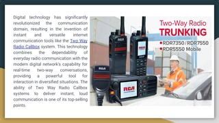 B Tech Radios: Revolutionizing Two-Way Communication Systems