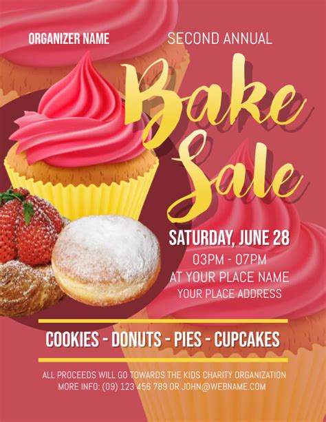 Bake Sale Flyer Template Design Made Easy