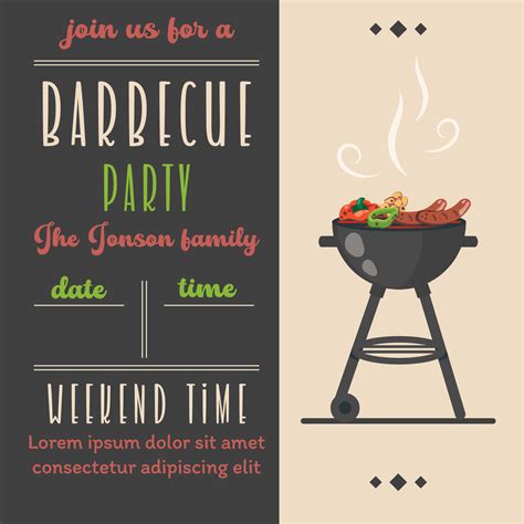 Bbq Invitation Template Free Download Printable Designs