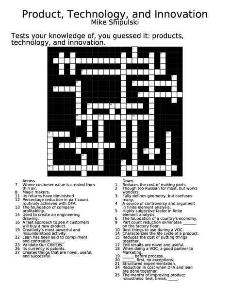 Biotech Products Crossword: Latest Innovations And Solutions