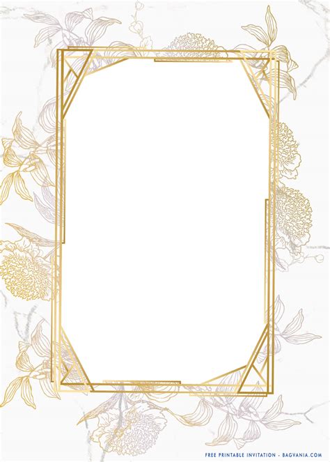 Blank Gold Invitation Template For Luxurious Events