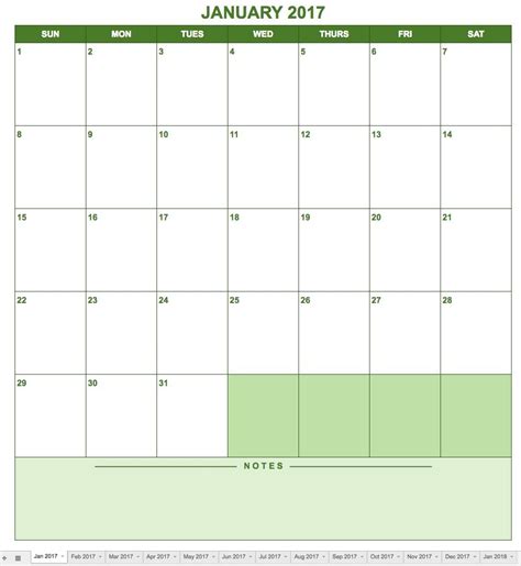 Blank Monthly Calendar Template Google Docs Download