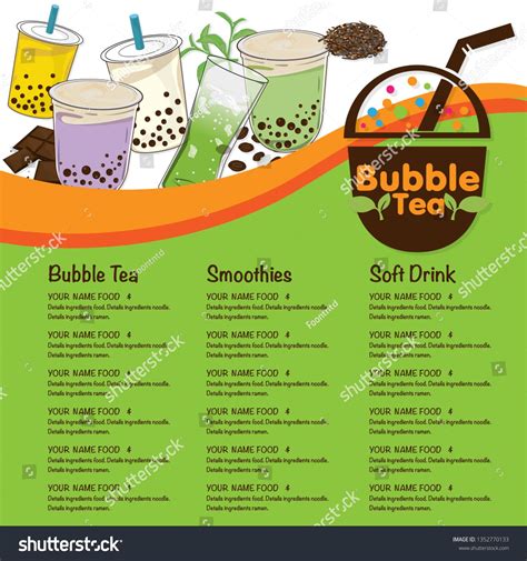 Bubble Tea Menu Template Ideas And Examples