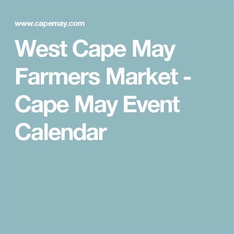 Cape May Tech Calendar: Your Guide To Local Events