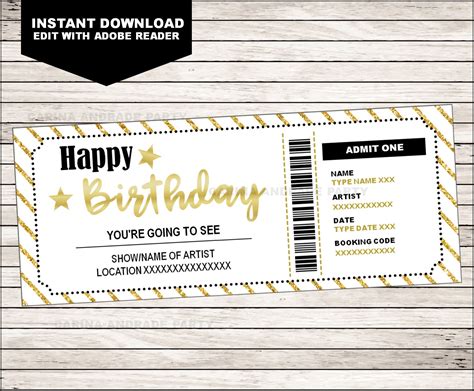 Concert Gift Certificate Template Download Free