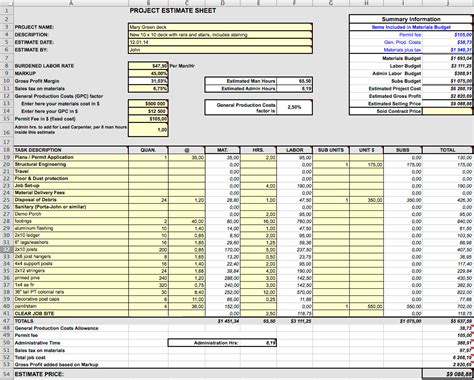 Construction Price List Template For Accurate Cost Estimation