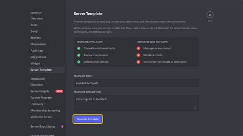 Copy Discord Server Template Easily