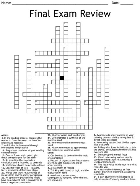 Cracking The Future Phd Test Crossword