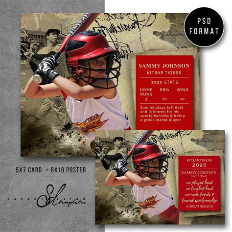 Create Your Own Baseball Card With Photoshop Template