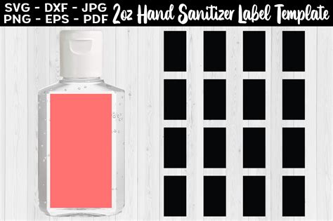 Customizable 2 Oz Hand Sanitizer Label Template Design