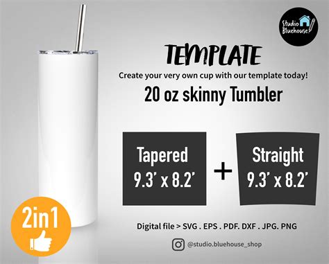 Customizable 20 Oz Skinny Tumbler Wrap Templates Revealed