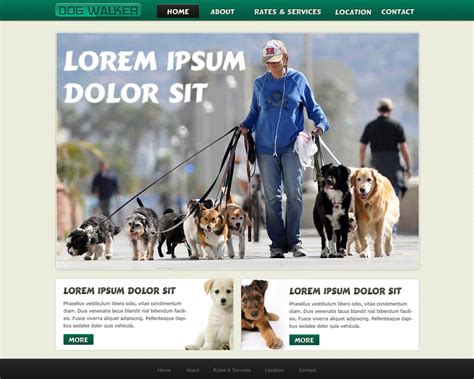 Customizable Dog Walking Website Template