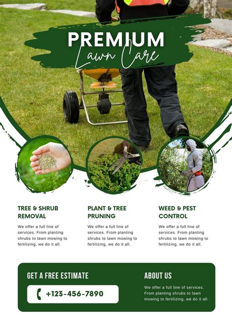 Customizable Yard Work Flyer Template For Landscapers