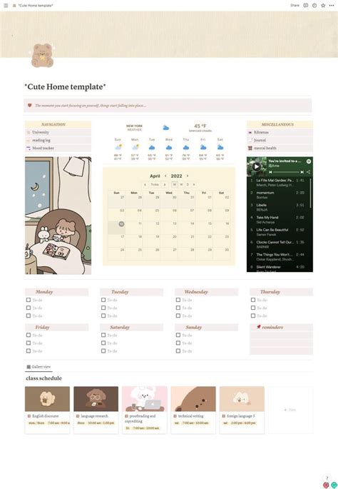 Cute Notion Templates Free For Productive Users