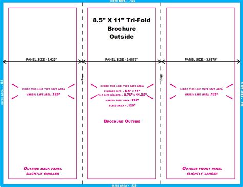 Design Your Brochure With 8.5 X 11 Trifold Template Indesign