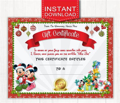 Disney Gift Certificate Template: Create Magic Instantly