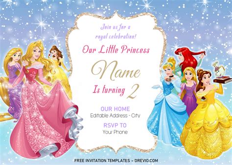 Disney Princess Invitation Template Designs