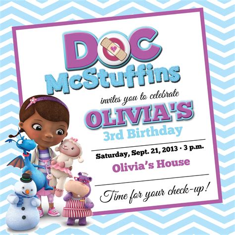 Doc Mcstuffins Invitations Template Free Download