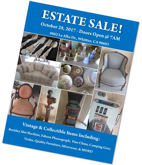 Download Free Estate Sale Flyer Template