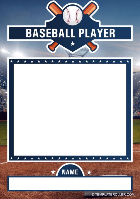 Downloadable Baseball Card Template Png Design