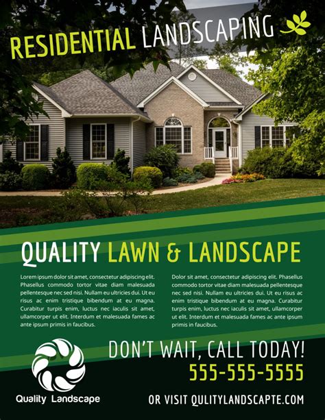 Downloadable Free Landscaping Flyer Templates For Word