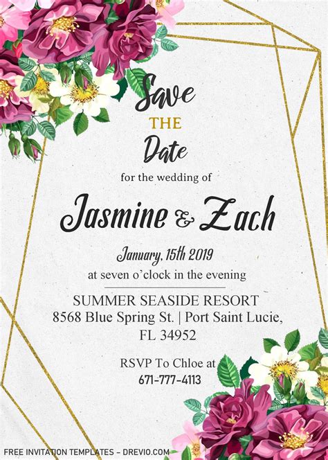 Downloadable Free Save The Date Invitation Templates Online