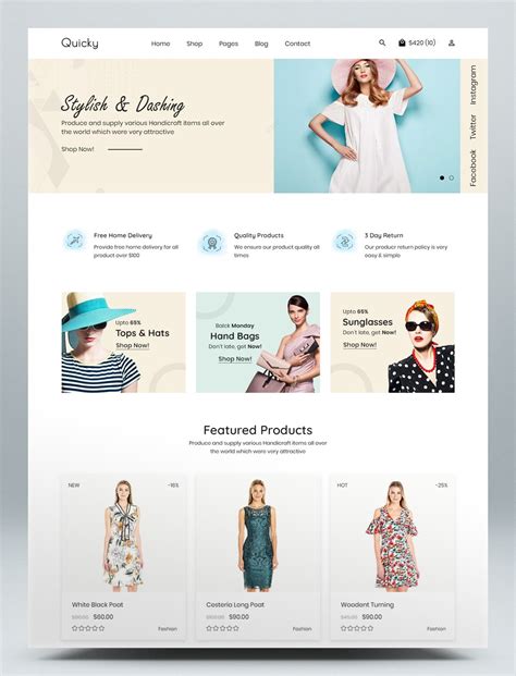 Ecommerce Website Template For Clothing Stores Online