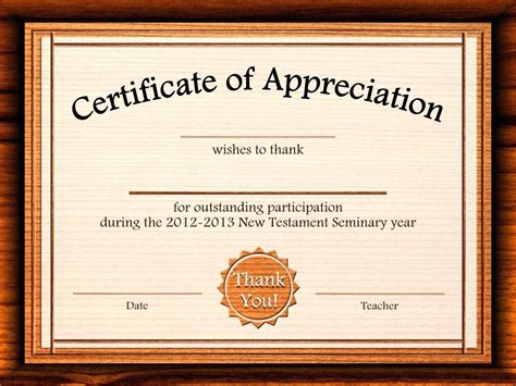 Editable Certificate Of Appreciation Template Word Free Download