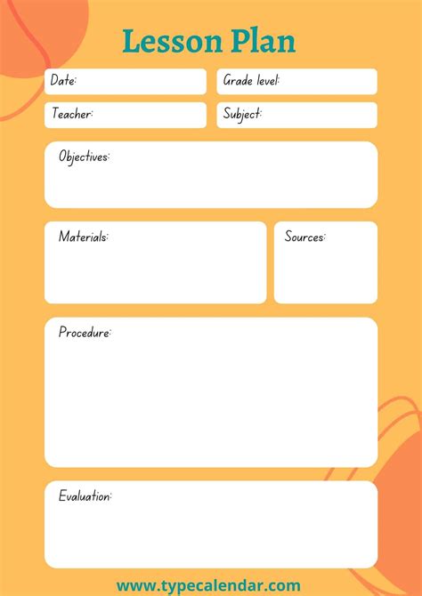 Editable Daily Lesson Plan Template For Teachers