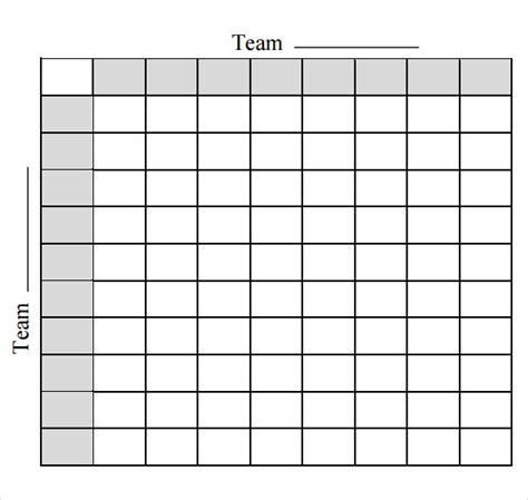 Editable Football Squares Pool Template For Free Download