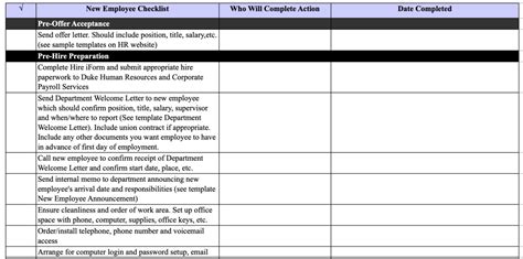 Employee Onboarding Template In Excel For New Hires