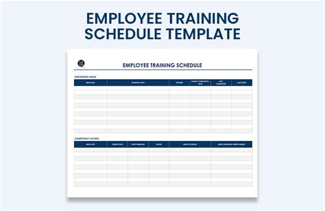 Employee Training Schedule Template In Excel Made Easy