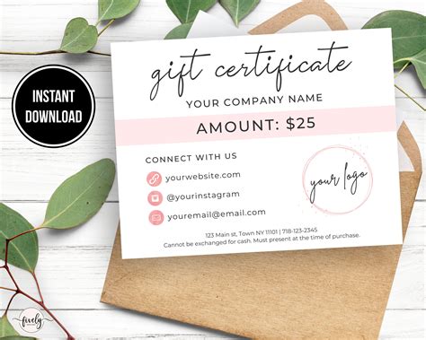 Etsy Gift Certificate Template Design Made Easy