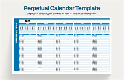 Excel Perpetual Calendar Template Download And Tutorial