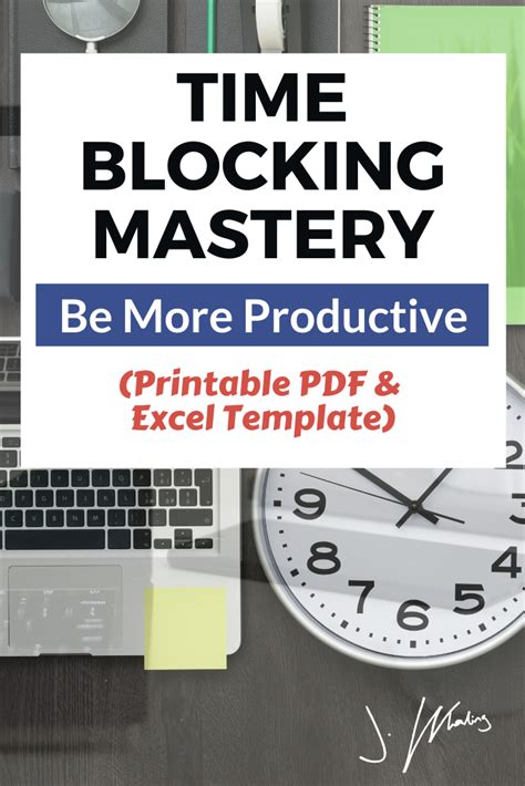 Excel Time Blocking Template For Productivity Mastery