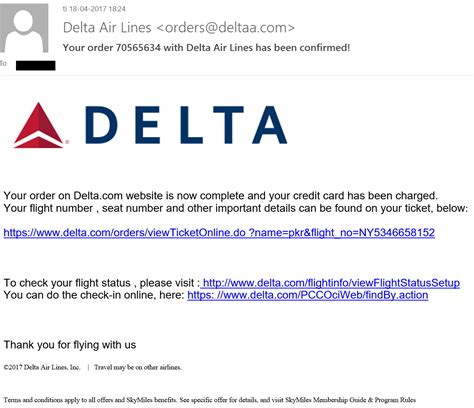 Fake Flight Confirmation Email Template Scam Alert