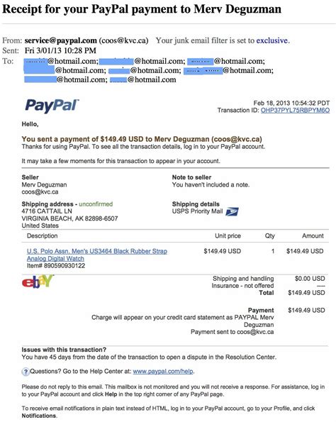 Fake Paypal Receipt Template Download And Tutorial