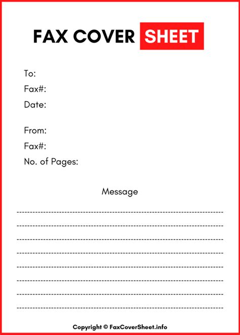 Fax Cover Sheet Template Free Download