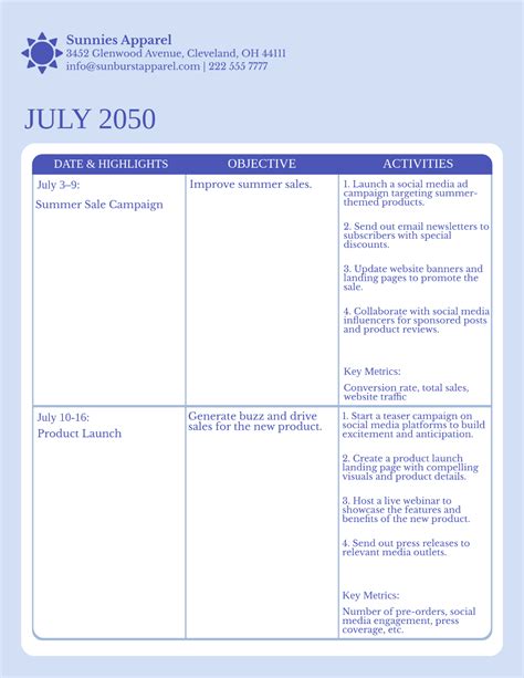 Free Activity Calendar Template For Microsoft Word